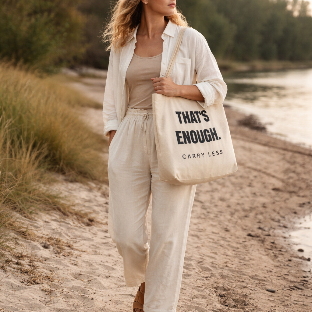 THAT’S ENOUGH. Carry Less Tote Bag