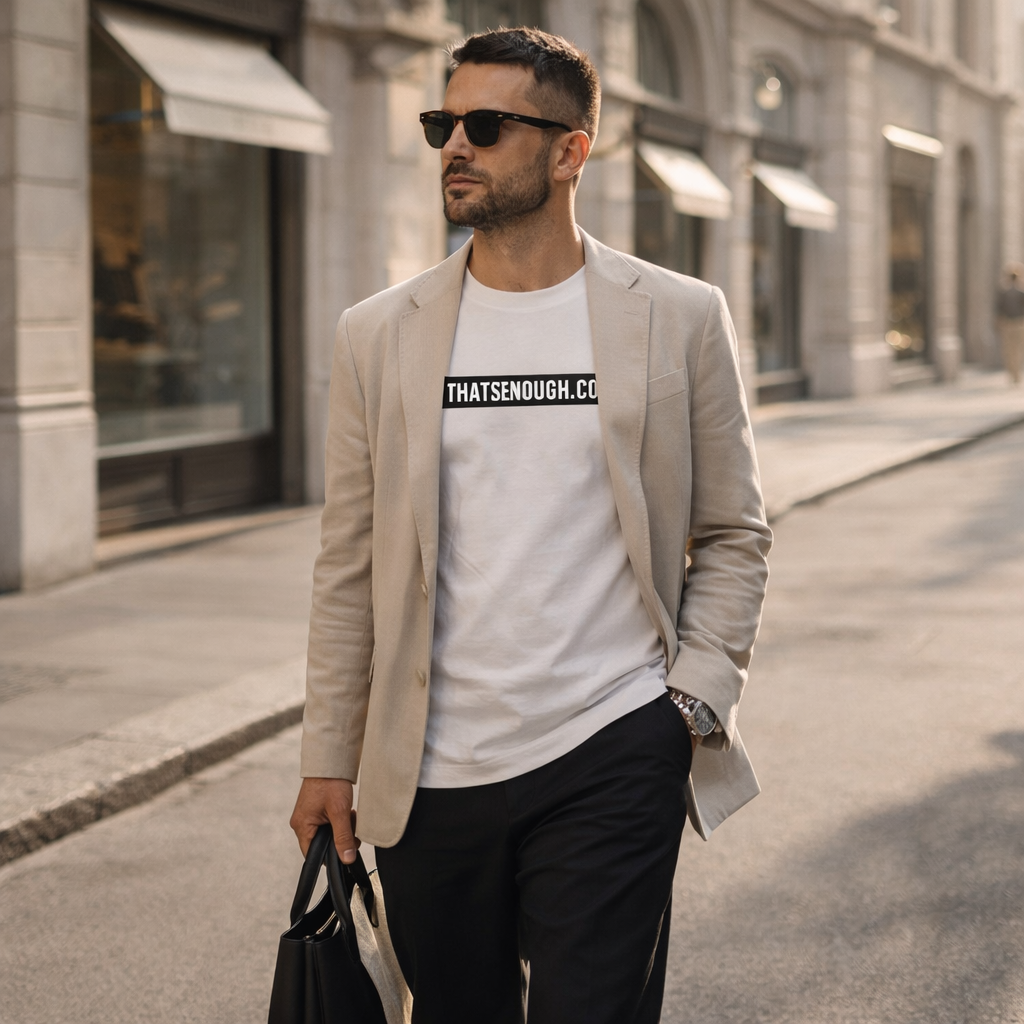 THAT’S ENOUGH. Statement T-Shirt – White