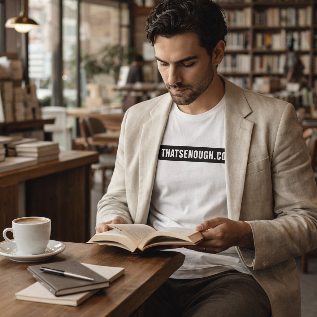 THAT’S ENOUGH. Statement T-Shirt – White