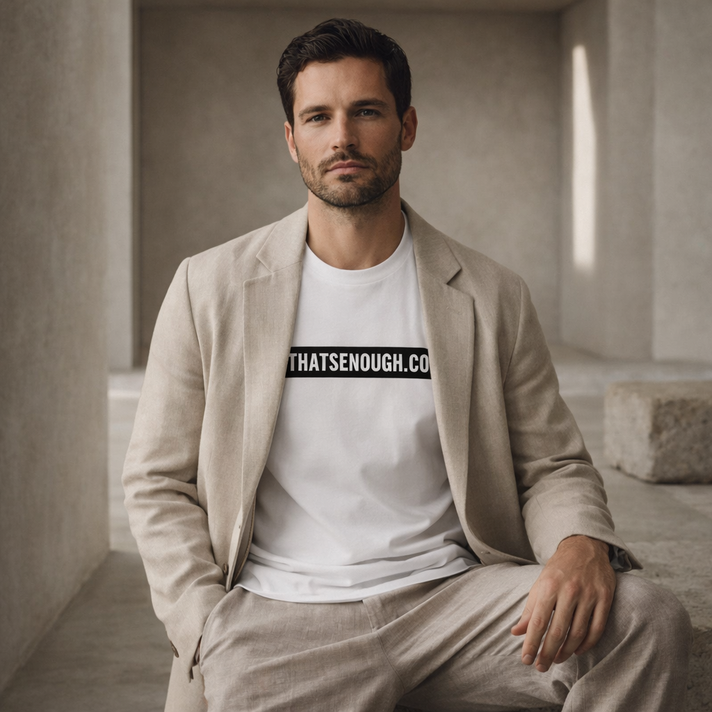 THAT’S ENOUGH. Statement T-Shirt – White
