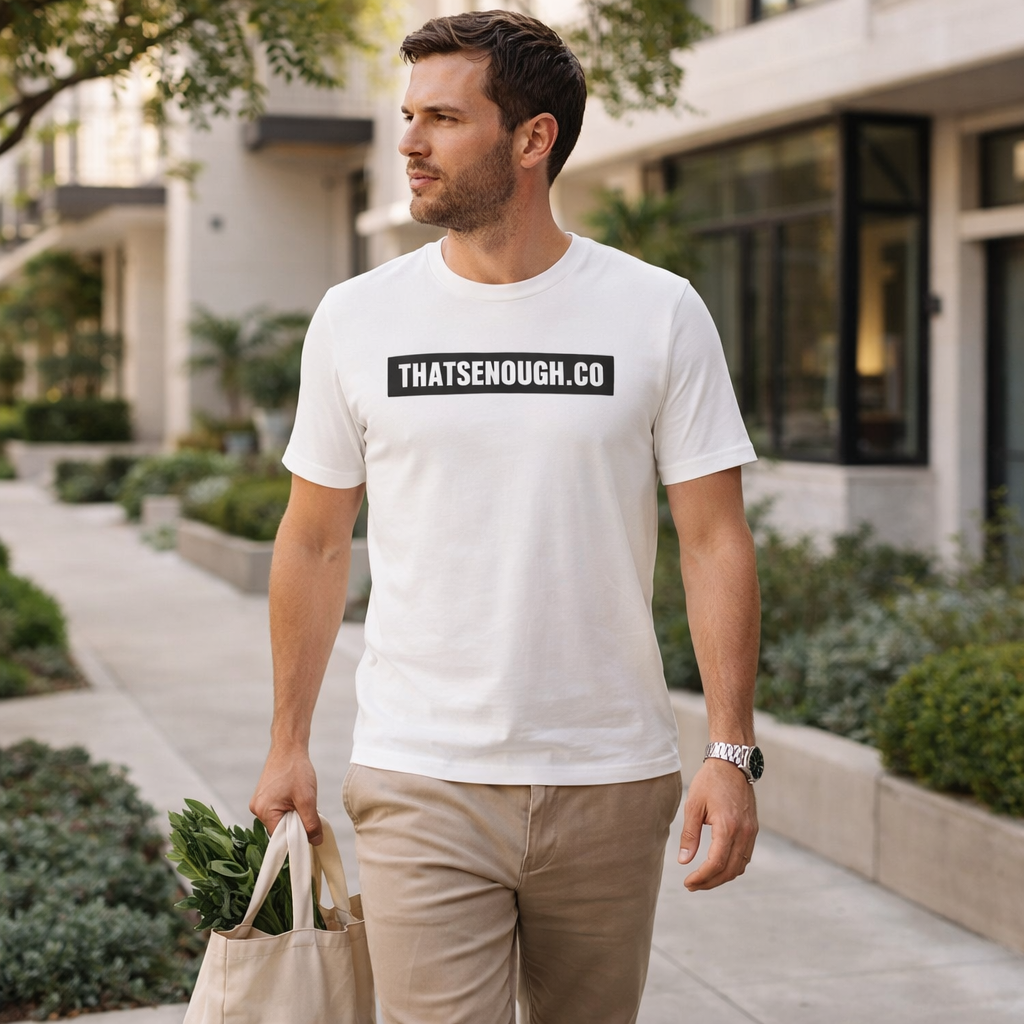 THAT’S ENOUGH. Statement T-Shirt – White
