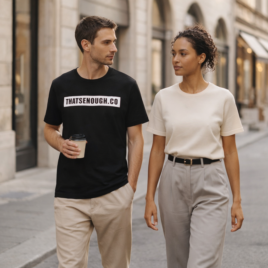 THAT’S ENOUGH. Statement T-Shirt – Black