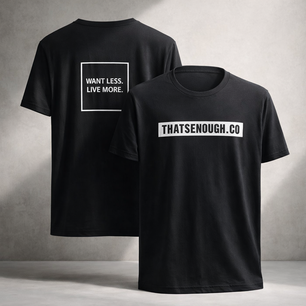 THAT’S ENOUGH. Statement T-Shirt – Black