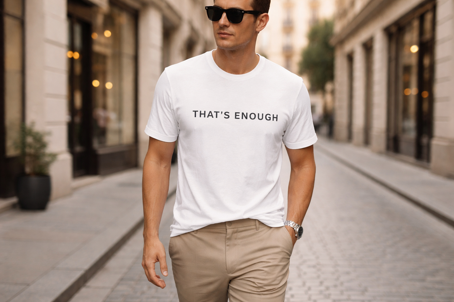 That’s Enough Signature Tee - White