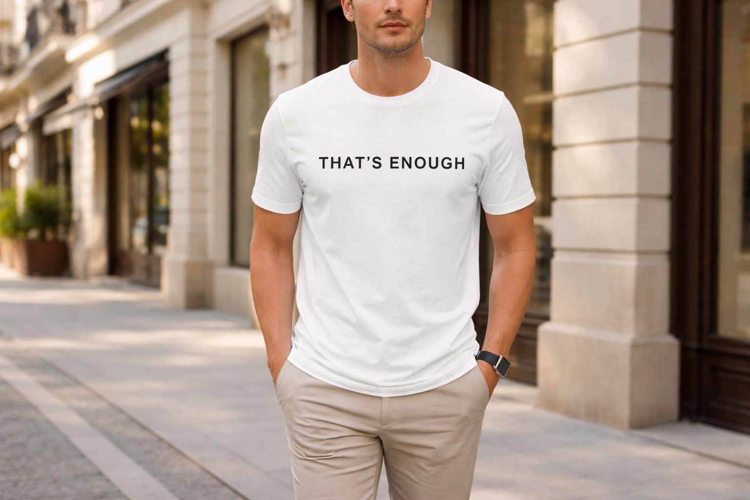 That’s Enough Signature Tee - White