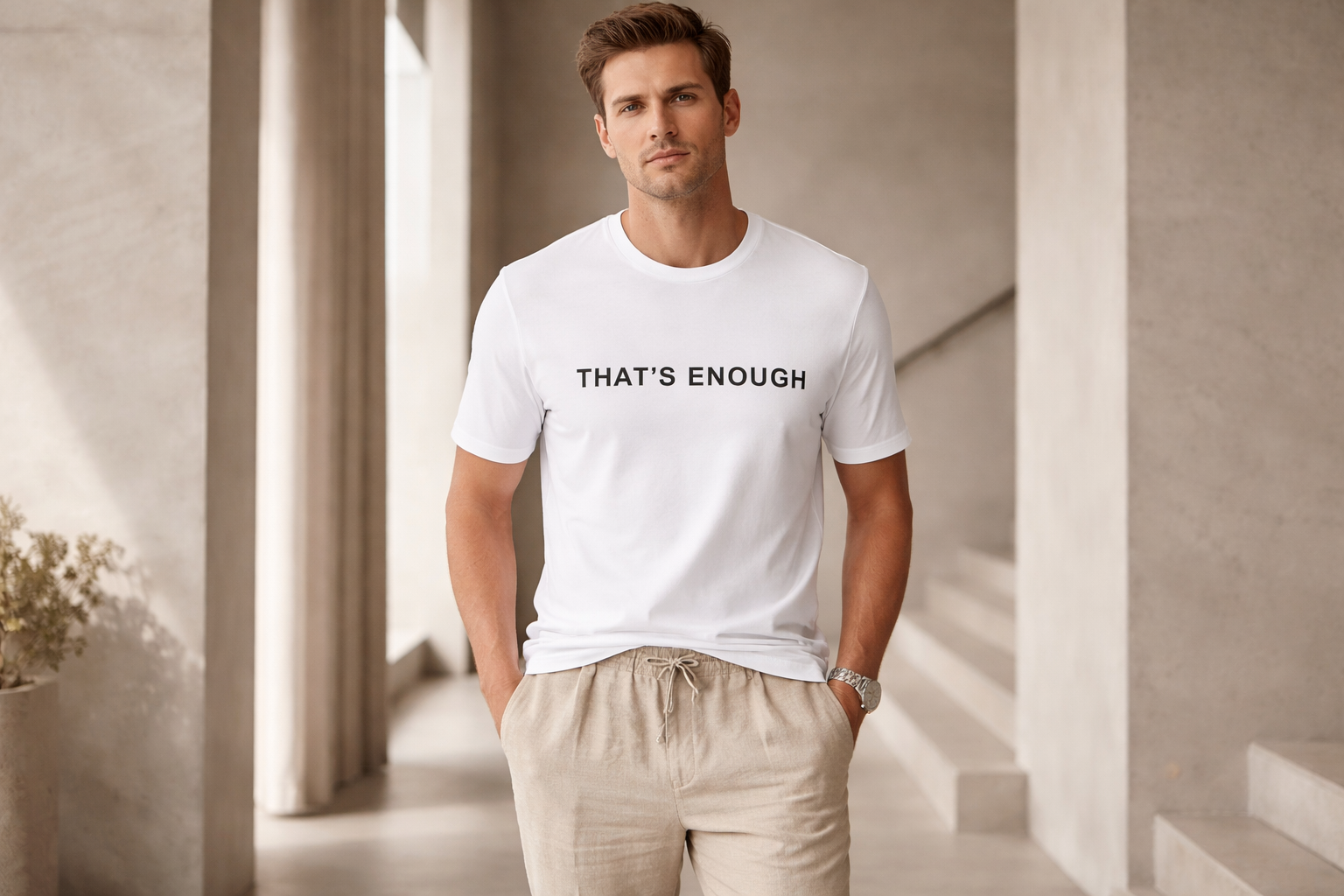 That’s Enough Signature Tee - White