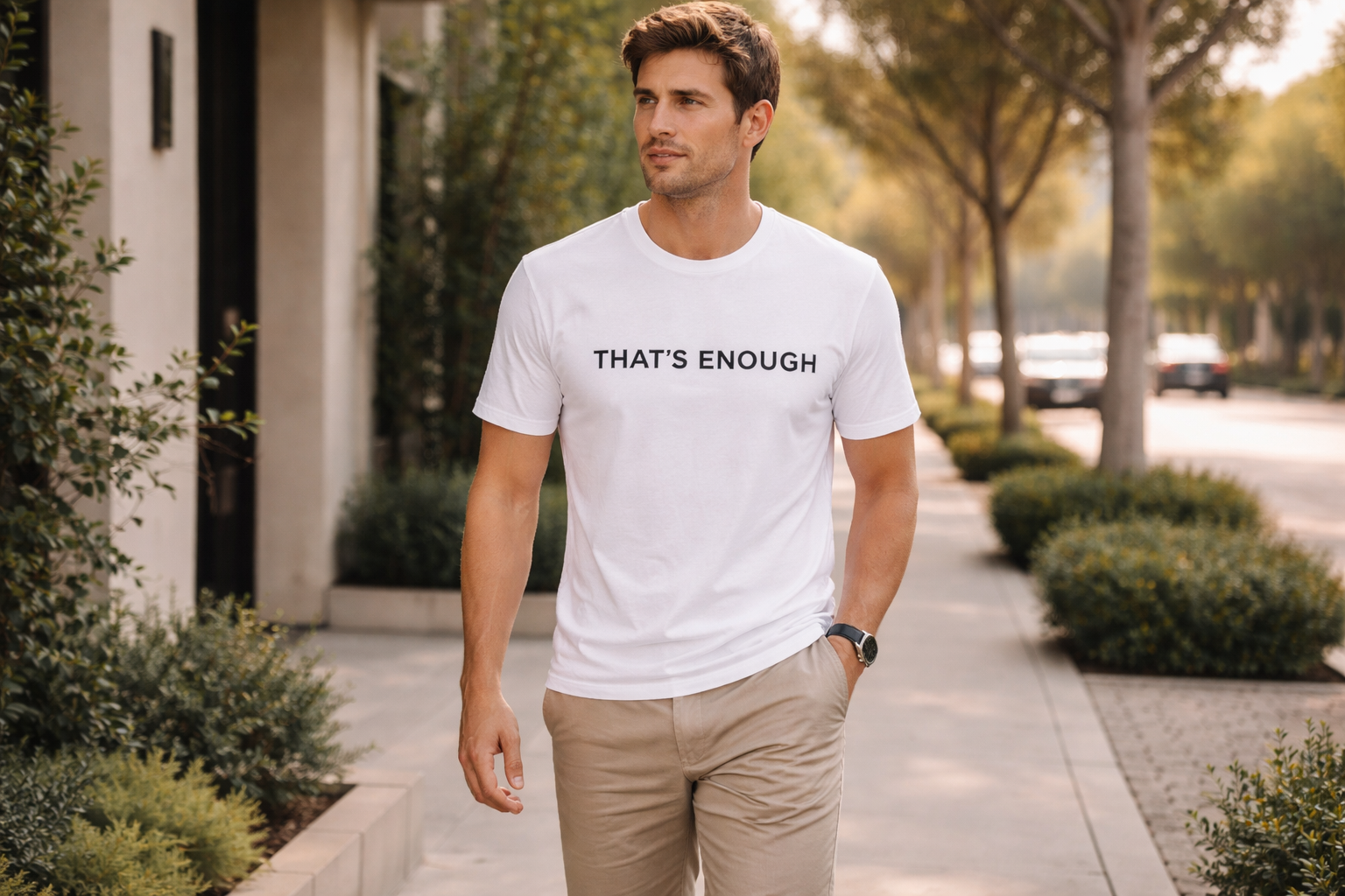 That’s Enough Signature Tee - White