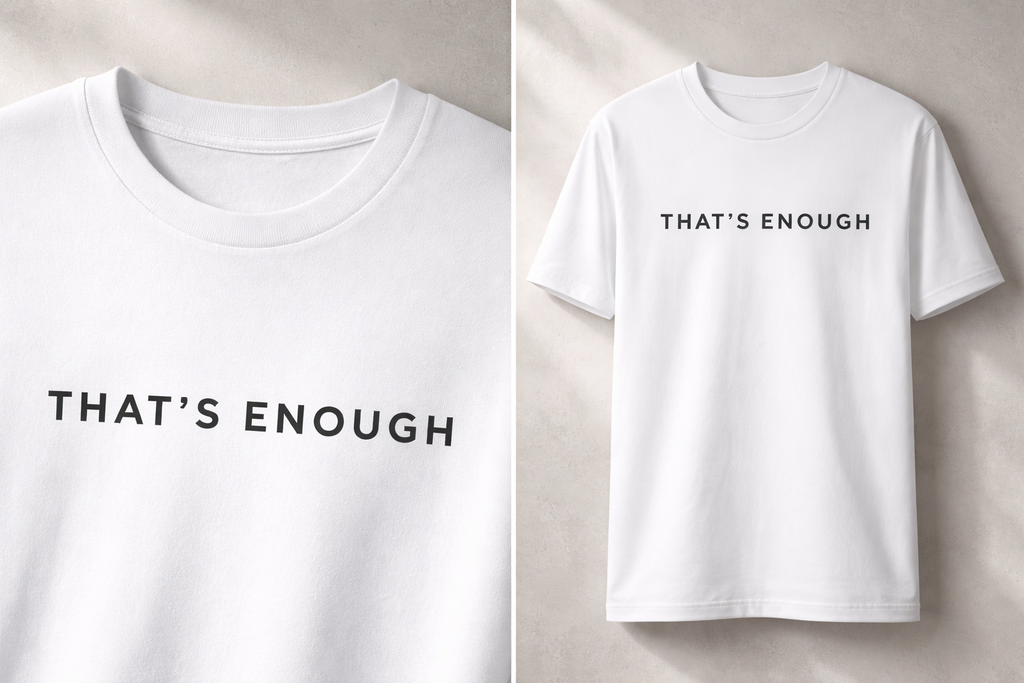 That’s Enough Signature Tee - White