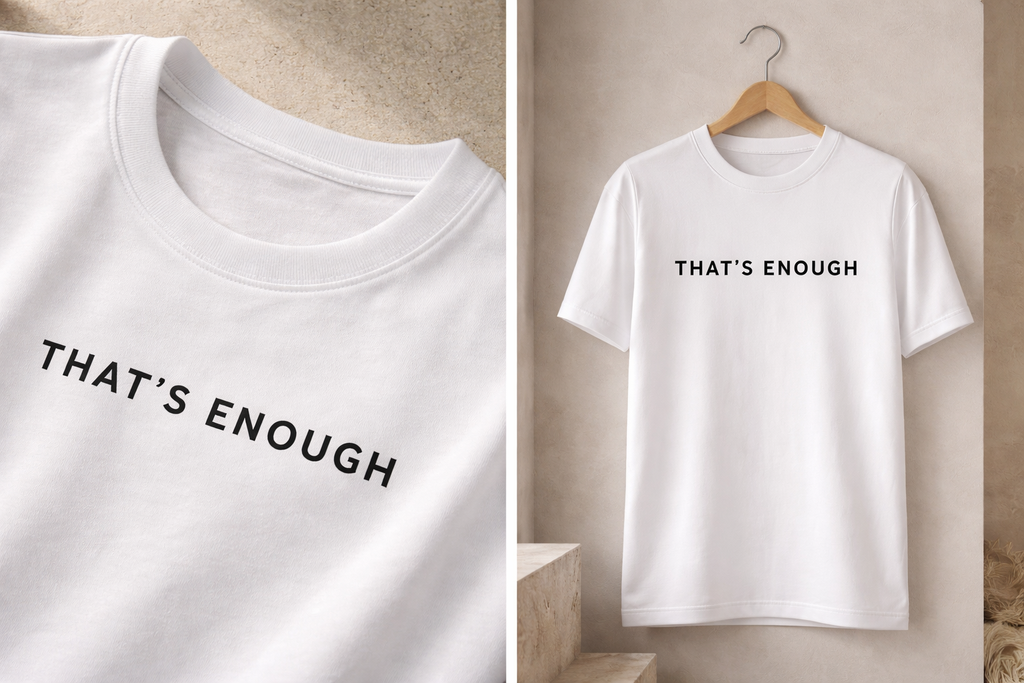 That’s Enough Signature Tee - White