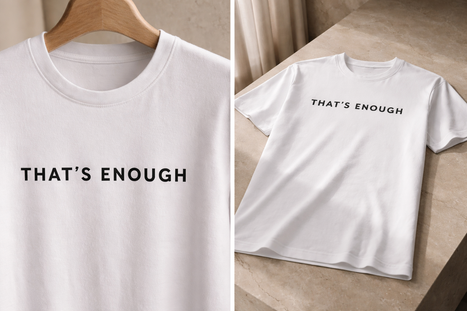 That’s Enough Signature Tee - White